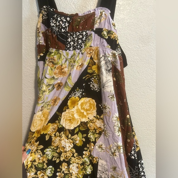 Maeve Anthropologie Patchwork Floral Maxi Dress Colorful Boho Women's M - Picture 7 of 14